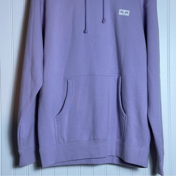 Obey Men's Light Purple Hoodie Pockets Relax Fit Casual Travel Soft Size Medium - Picture 5 of 11